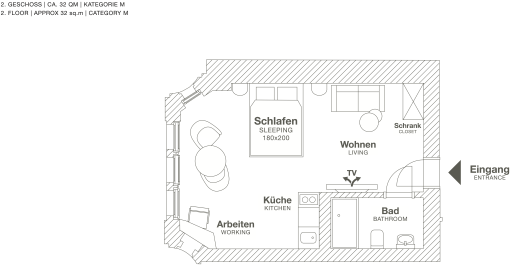 Rent 1 room apartment Berlin | Entire place | Berlin | Design Serviced Apartment in Berlin Charlottenburg | Hominext