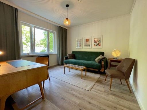 Miete 2 Zimmer Wohnung Berlin | Ganze Wohnung | Berlin | Mid century Apartment "PAUL" , 80 qm , Balkon mit Parkblick, Gartennutzung , Erstbezug nach Komplettsanierung | Hominext