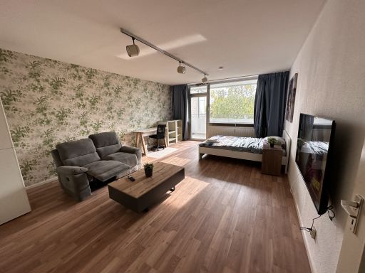 Rent 1 room apartment Bonn | Entire place | Bonn | Voll möbliertes sonniges Studio mit Parking, Balkon, ausgestatteter Küche, und Netflix | Hominext