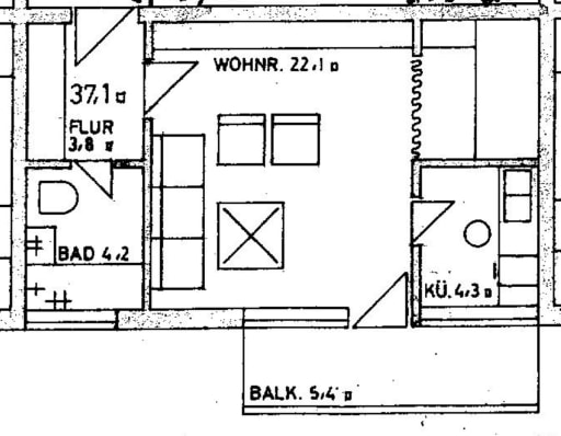 Rent 1 room apartment München | Entire place | München | 1,5 Zimmer Wohnung | Vollmöbliert mit großem Balkon | Hominext