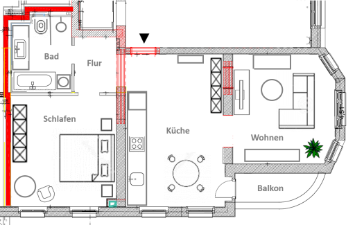 Rent 1 room apartment Berlin | Entire place | Berlin | Großzügige, exklusiv eingerichtete 2-Zimmer Altbau-Wohnung Nähe Freie Universität | Hominext