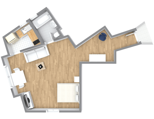 Miete 1 Zimmer Wohnung Köln | Ganze Wohnung | Köln | Modernes Apartment in sehr zentraler Lage | Hominext