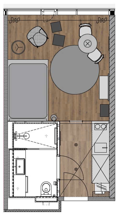 Miete 1 Zimmer Wohnung Freiburg im Breisgau | Ganze Wohnung | Freiburg im Breisgau | Apartment S | Hominext