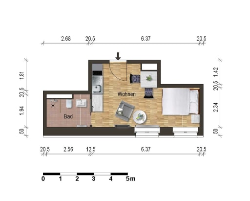 Rent 1 room apartment Berlin | Entire place | Berlin | Modernes Studio in Berlins angesagtester Umgebung | Hominext