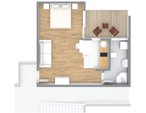 Miete 1 Zimmer Wohnung Köln | Ganze Wohnung | Köln | Schönes Apartment mit Balkon am Rathenauplatz | Hominext