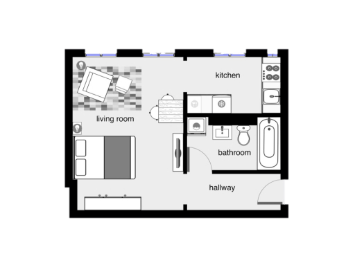 Miete 1 Zimmer Wohnung Berlin | Ganze Wohnung | Berlin | Gemütliche Altbauwohnung in TOP Lage Friedrichshain | Hominext