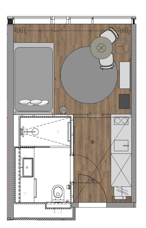 Miete 1 Zimmer Wohnung Freiburg im Breisgau | Ganze Wohnung | Freiburg im Breisgau | Studio Apartment XS | Hominext