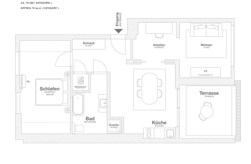 Rent 1 room apartment Berlin | Entire place | Berlin | Serviced Apartment in Berlin Mitte, Wedding mit Sonnenterrasse | Hominext