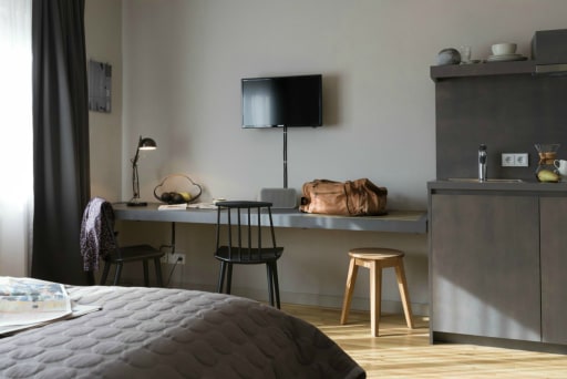 Miete 1 Zimmer Wohnung Frankfurt am Main | Ganze Wohnung | Frankfurt am Main | Studio mit Doppelbett - Modernes Apartment direkt an der Messe | Hominext