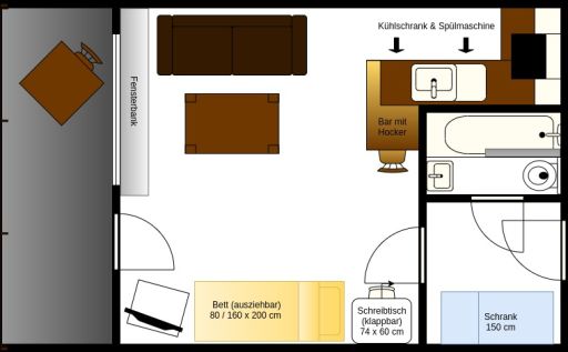 Rent 1 room apartment Mülheim an der Ruhr | Entire place | Mülheim an der Ruhr | Top Möbliertes Apartment, 34 qm, in bester Wohnlage von MH Saarn | Hominext