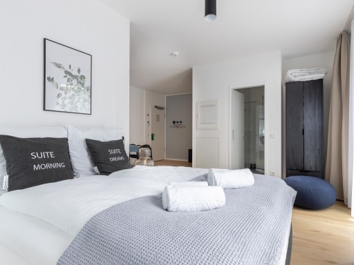 Miete 1 Zimmer Wohnung Gütersloh | Ganze Wohnung | Gütersloh | Gütersloh Eickhoffstraße - Suite XL mit Schlafsofa & Balkon | Hominext