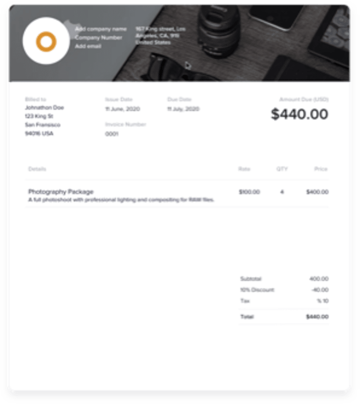 The Best Free Photography Invoice Templates HoneyBook