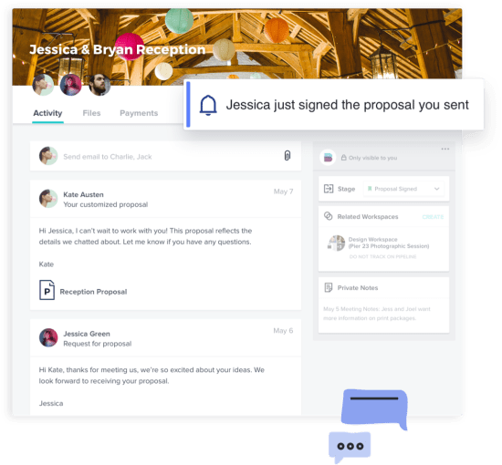 Venue client communication