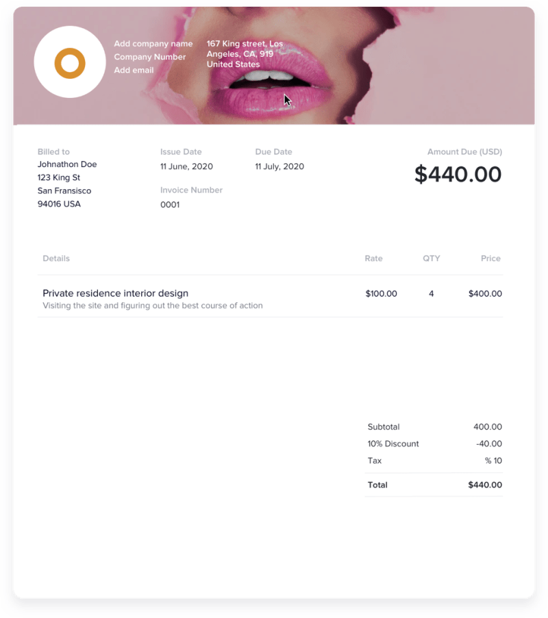 Graphic Design Invoice Templates: easy free professional HoneyBook