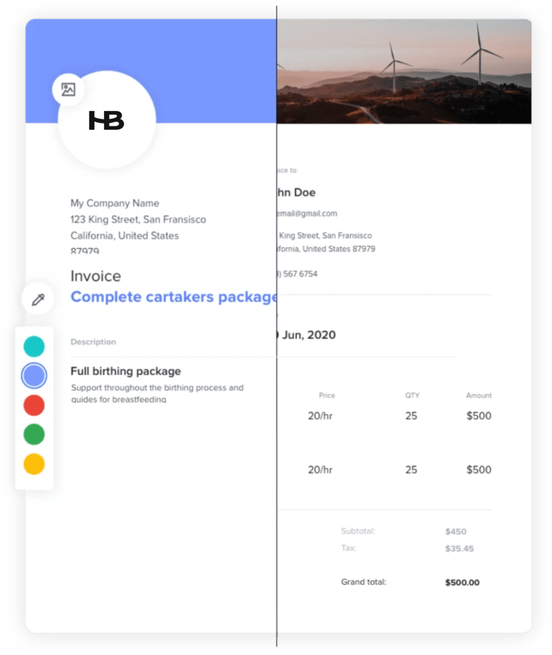 Free customizable invoice templates