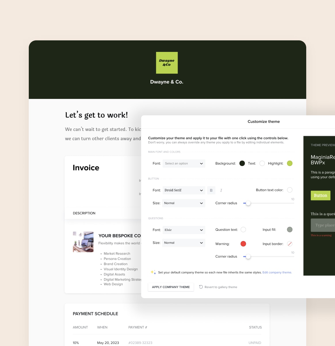 Create your online invoice