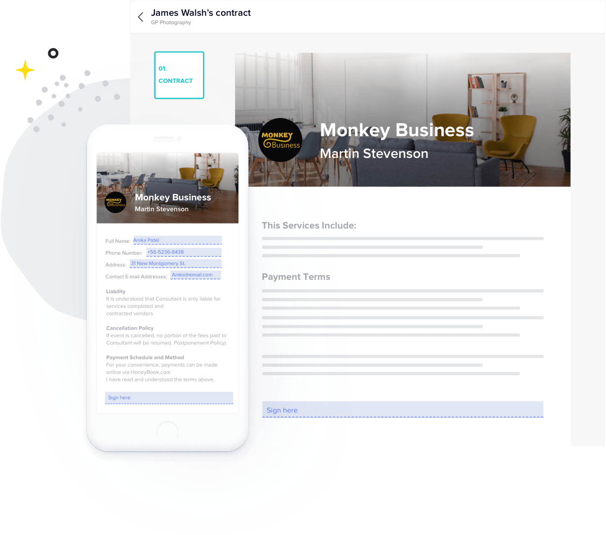 Online Contracts And Contract Templates Honeybook