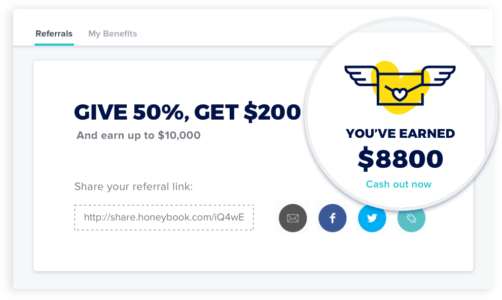 Referral Program Refer Friends Earn Cash Honeybook