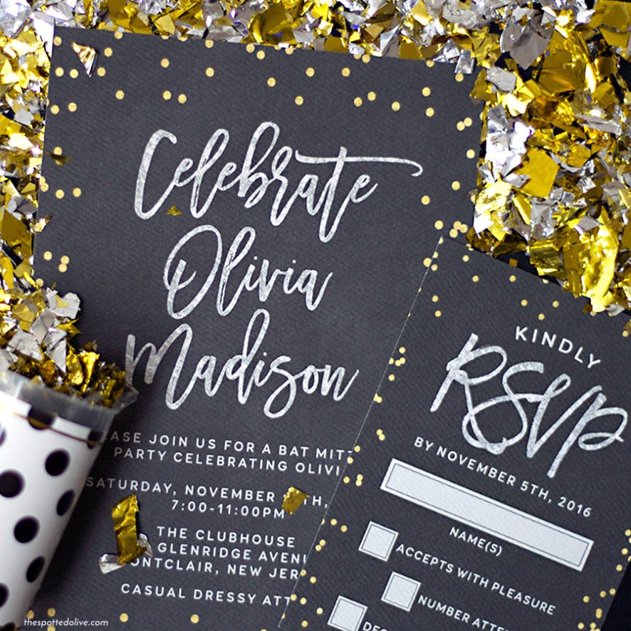 Black Gold Black Corporate Party Event Invitation