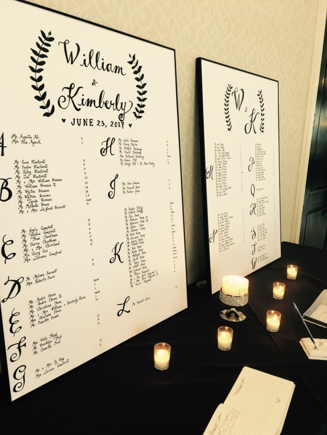 Foam Board Seating Chart