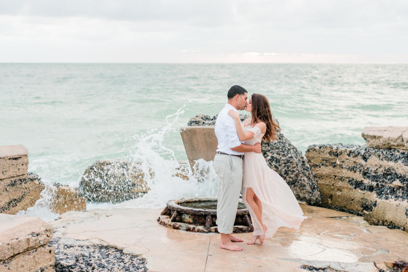 Chabeli & David's Fort DeSoto Engagement in Fort DeSoto Fishing Pier