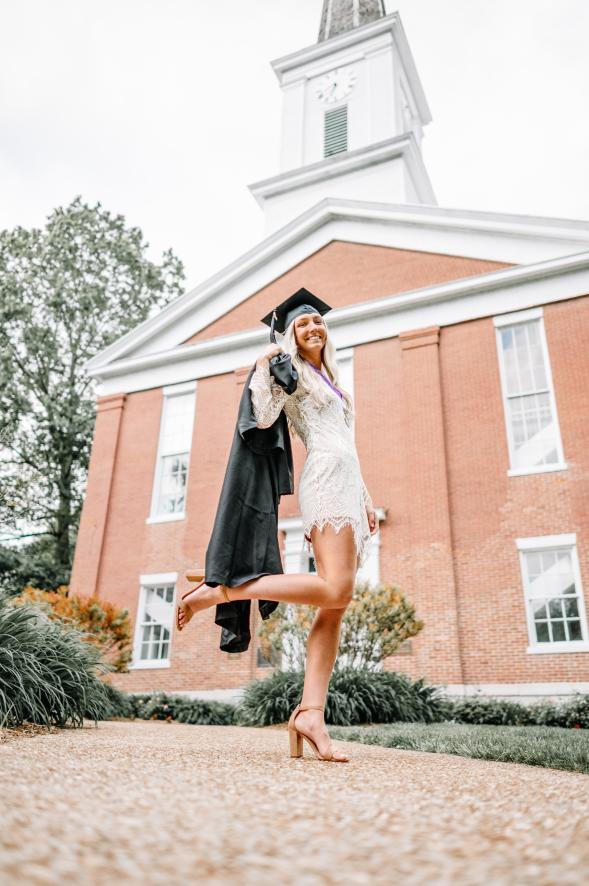 Alex Tinnin Graduation Photoshoot in McKendree University, College Road