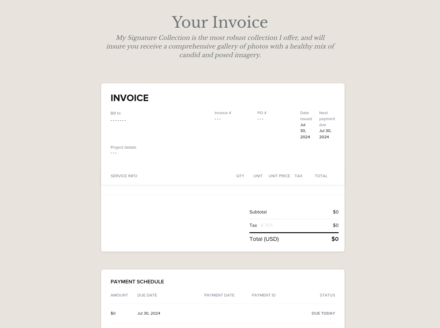 Invoice