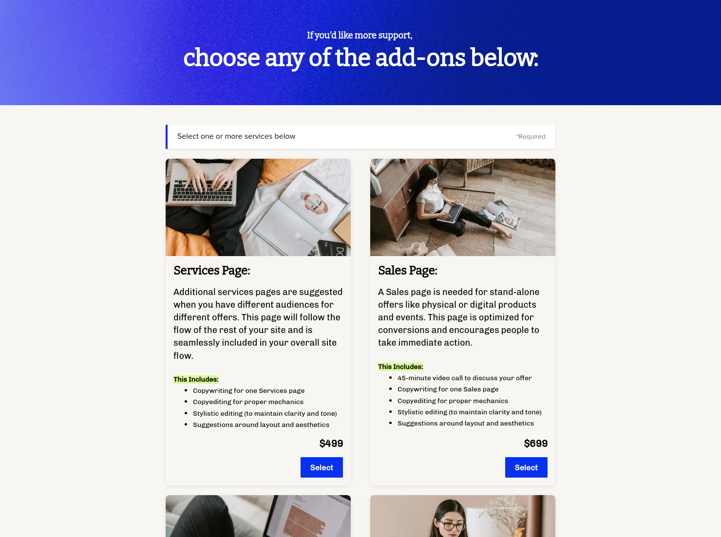 Add-On Services