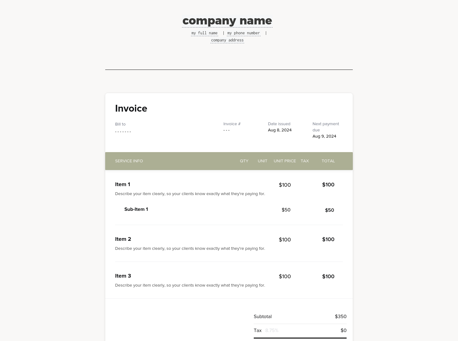 Invoice