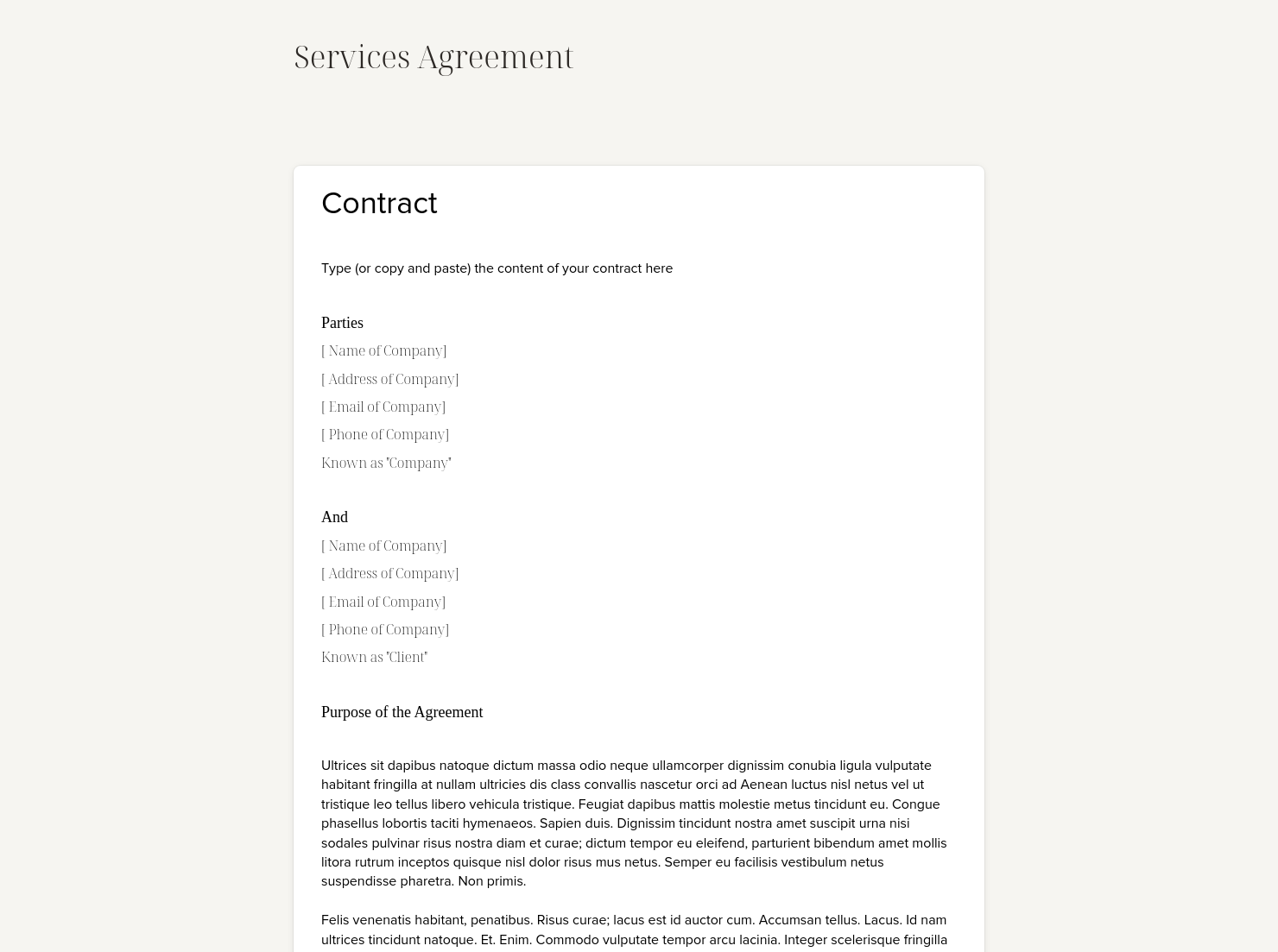 Contract