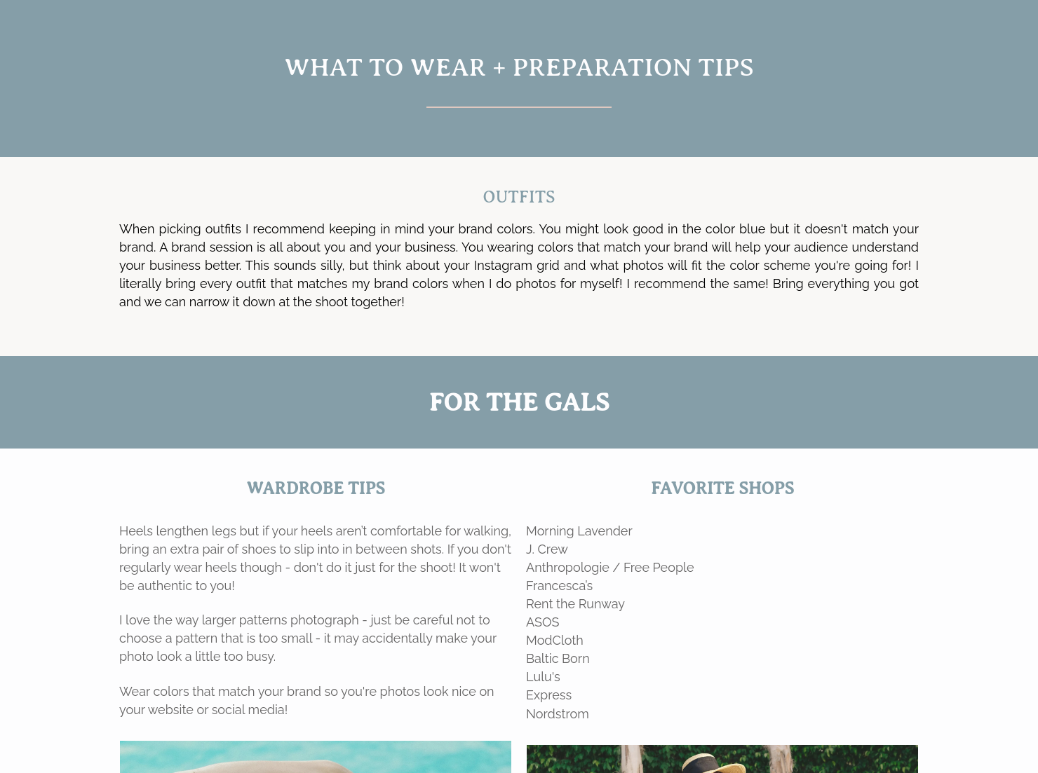 Session Tips