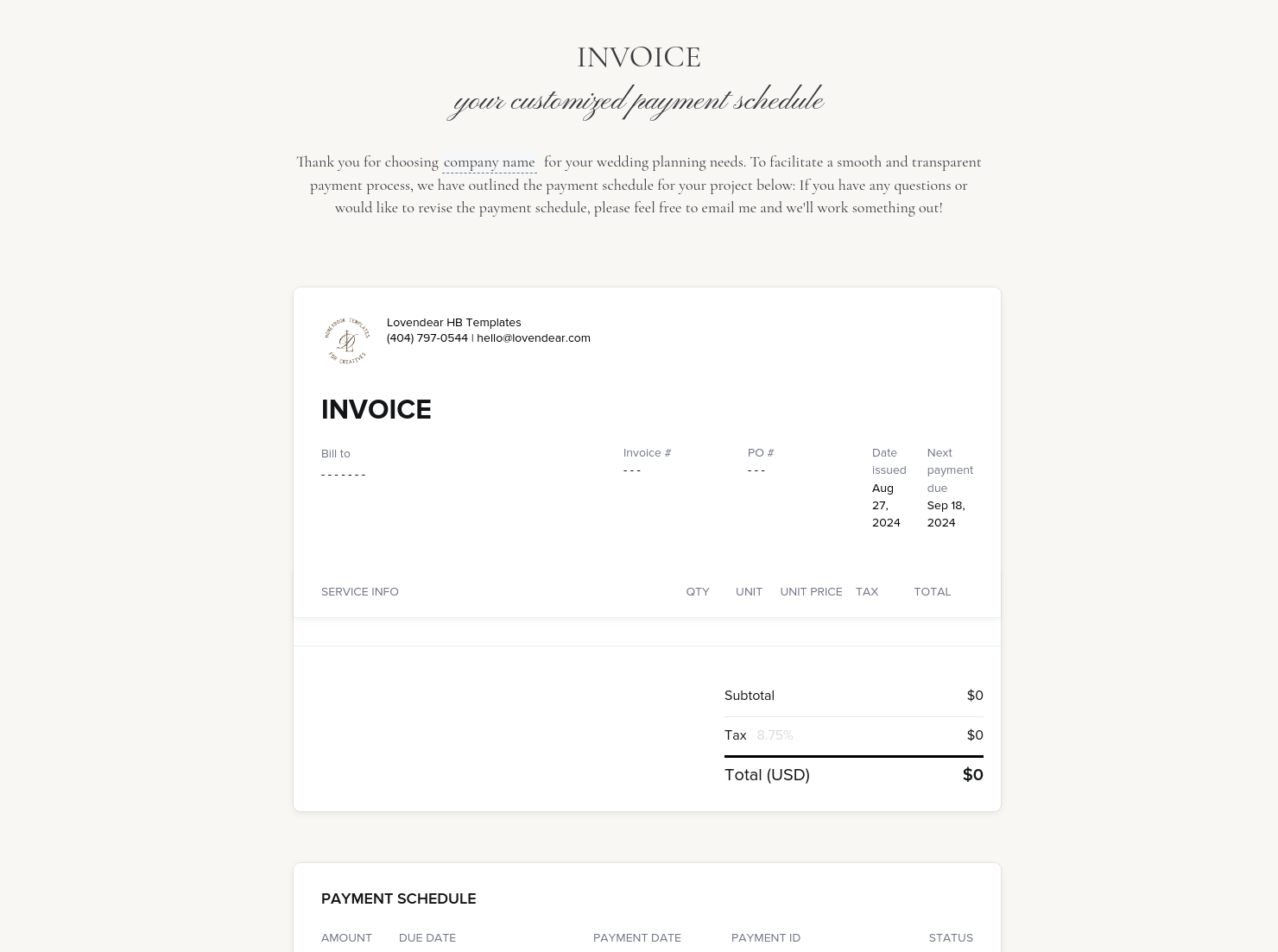 Invoice