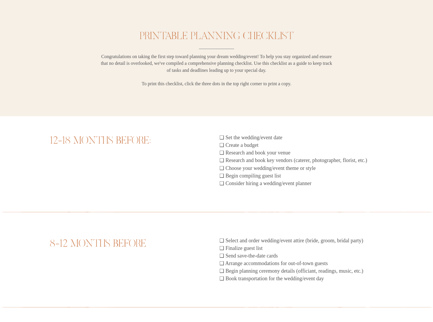 Checklist