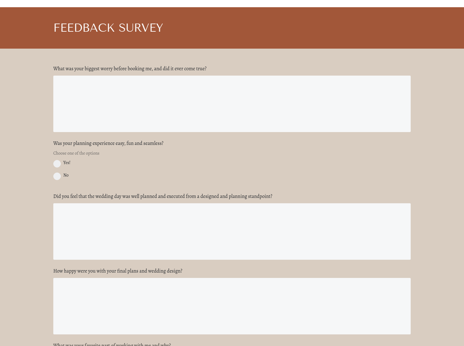 Feedback Survey