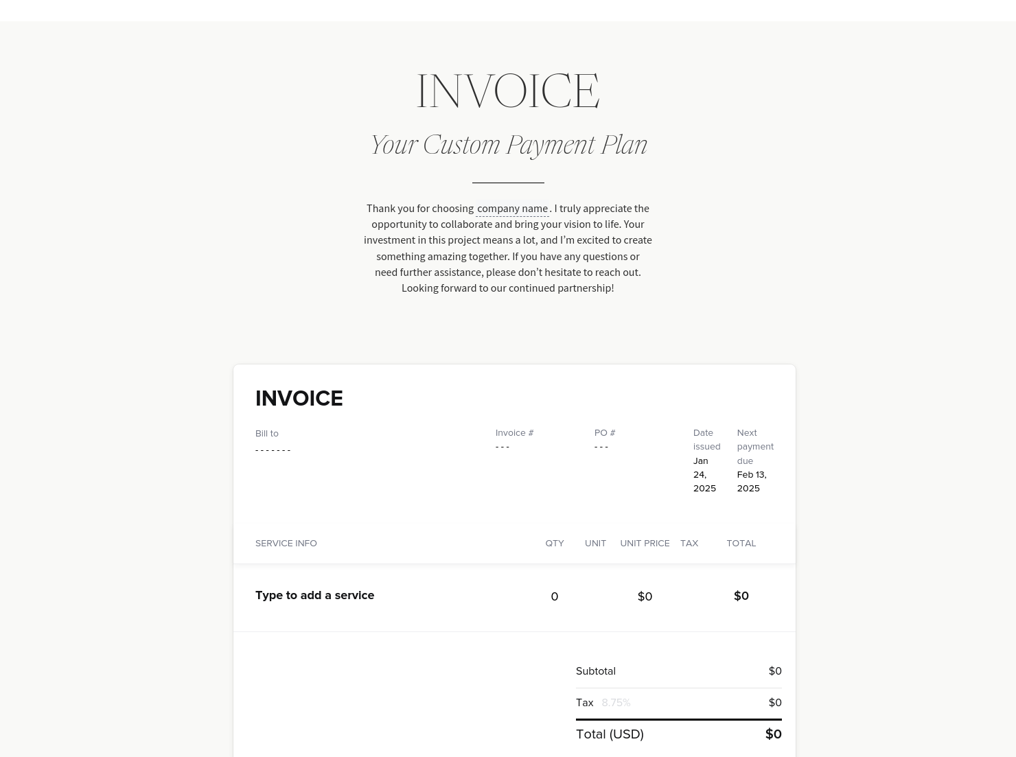 Invoice