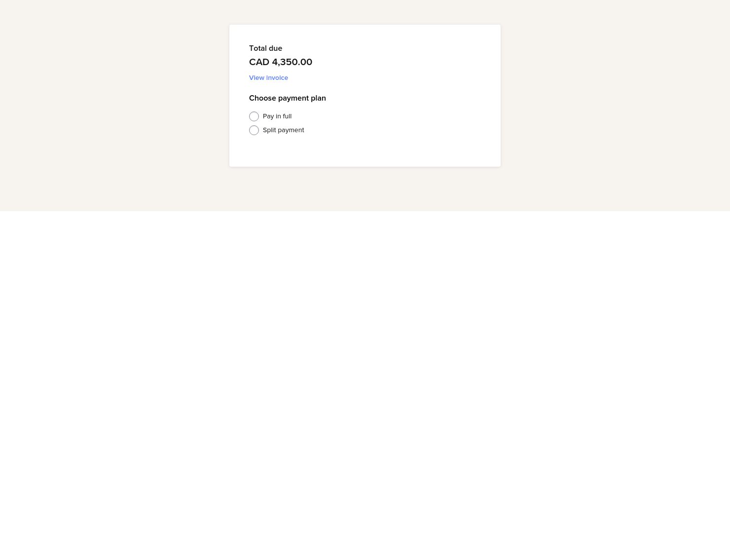 Payment Plan