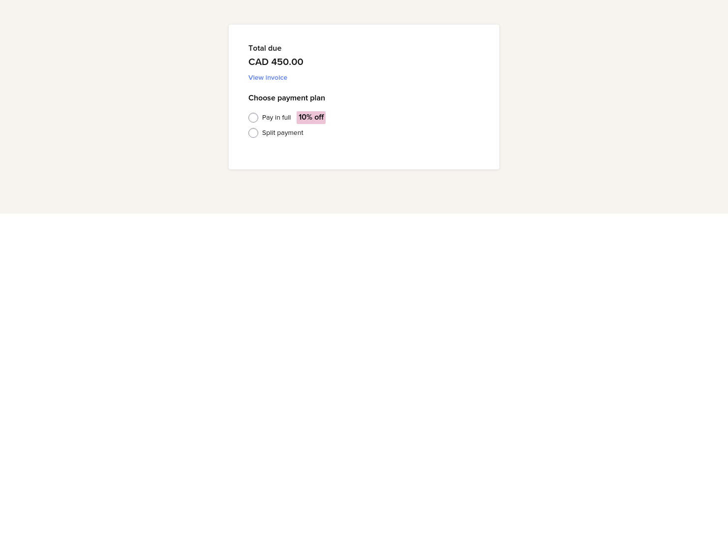 Payment Plan