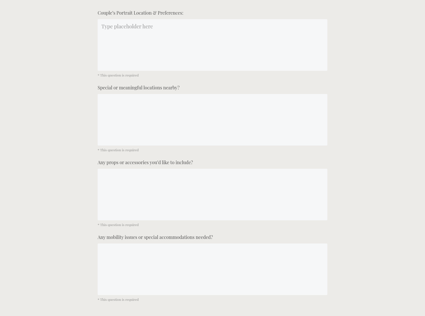 Couple Questionnaire