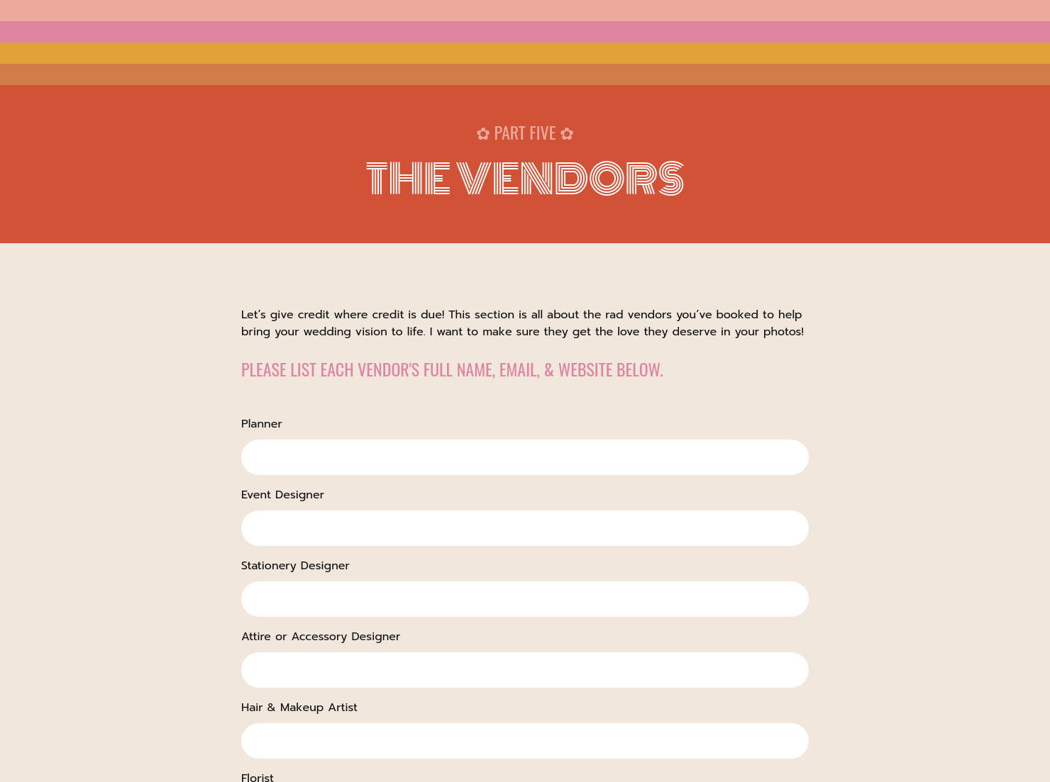 Vendor Questionnaire