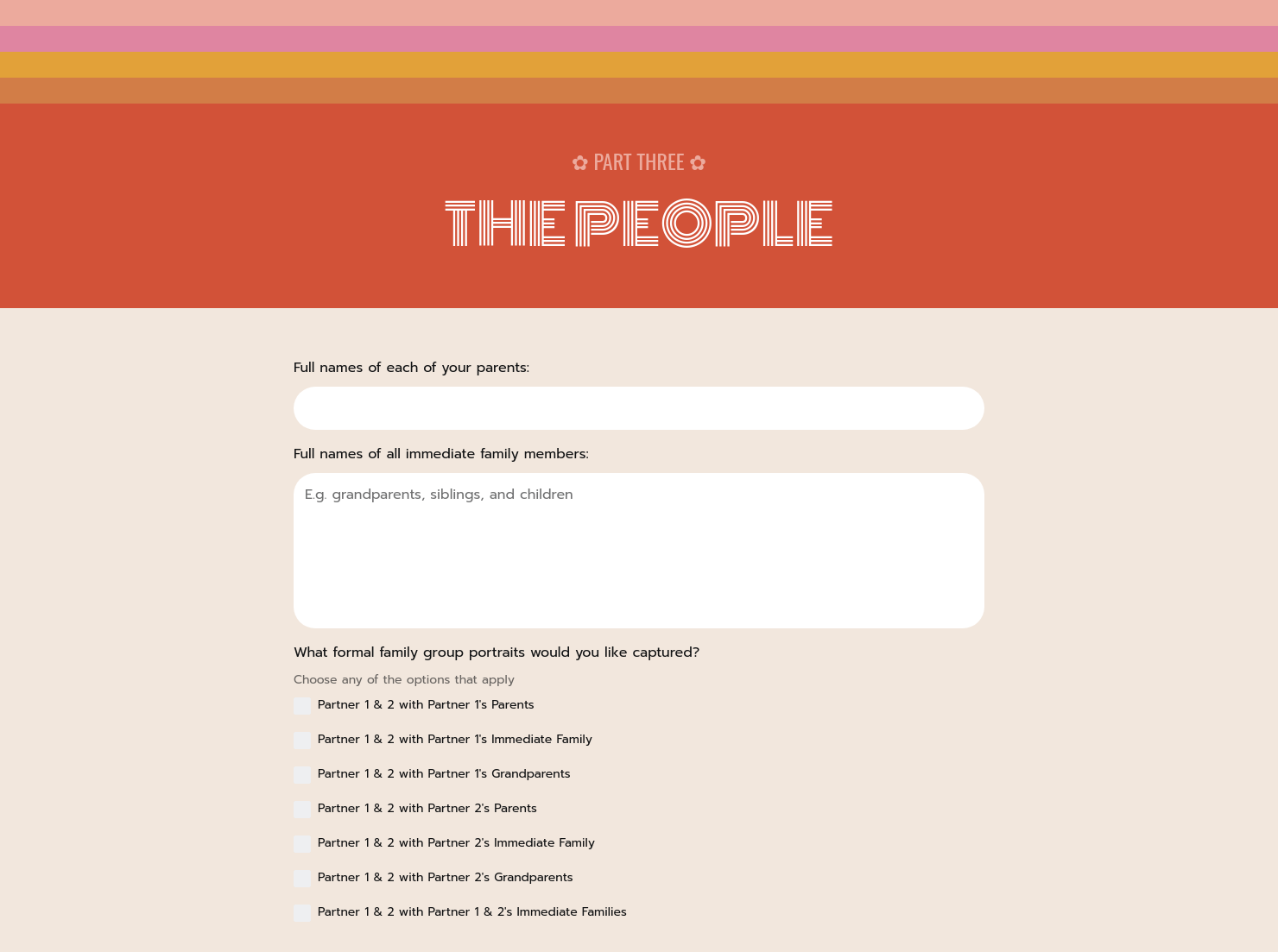 People Questionnaire