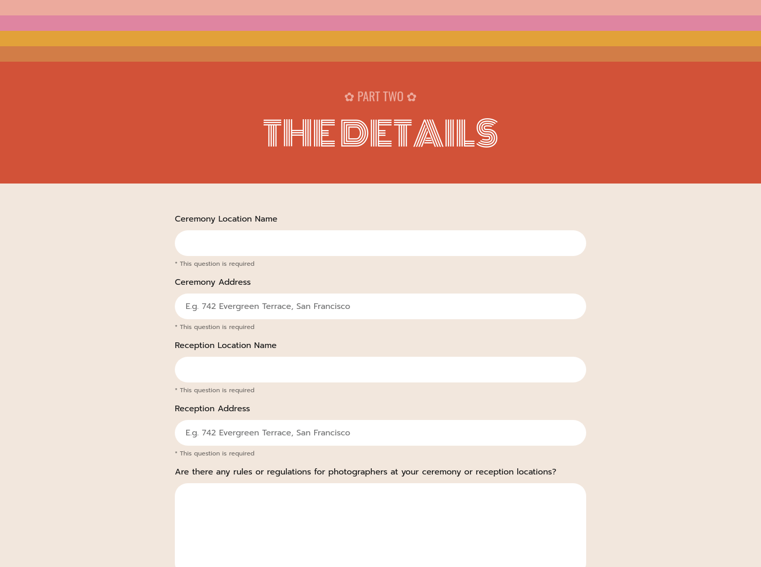 Details Questionnaire
