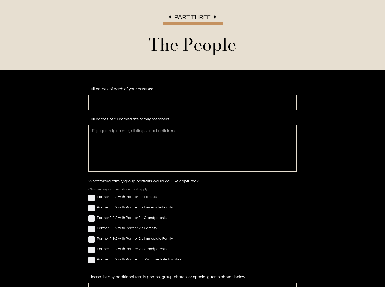 People Questionnaire