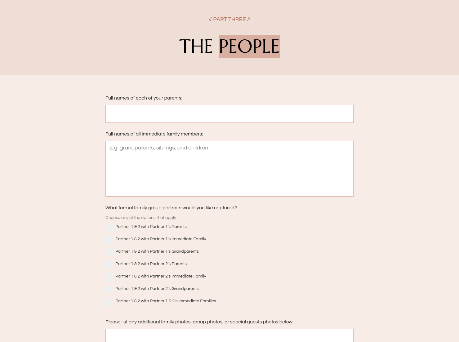People Questionnaire