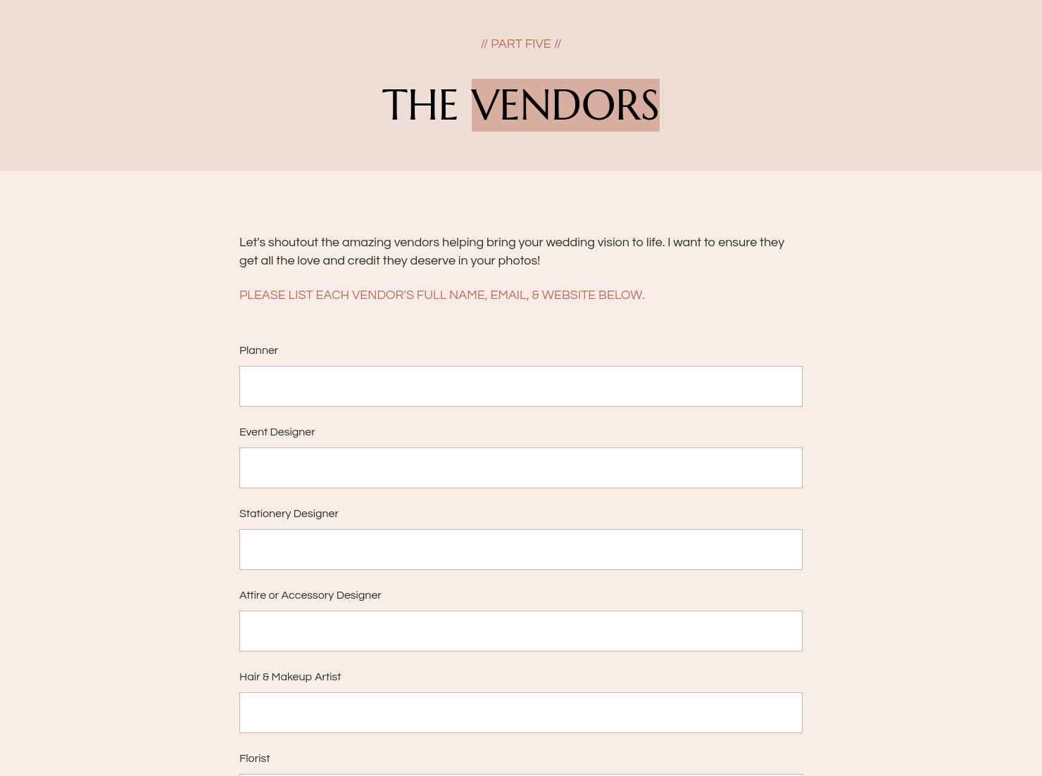 Vendor Questionnaire
