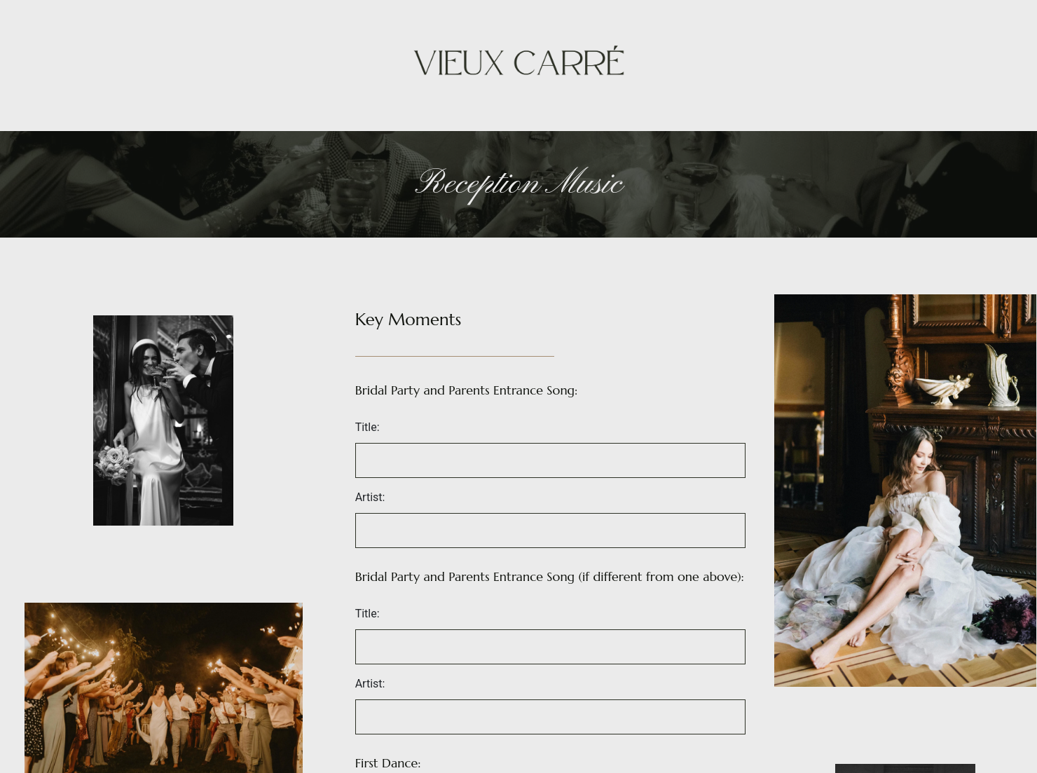 Reception Questionnaire