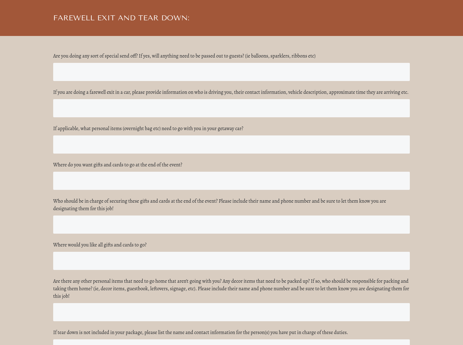 Final Questionnaire