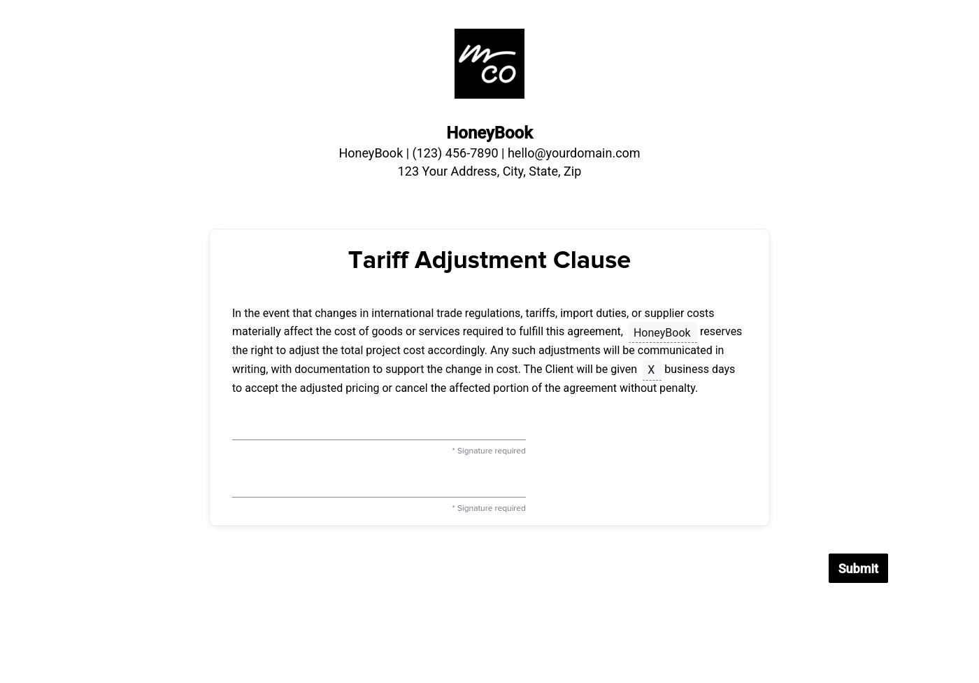 Contract Clause