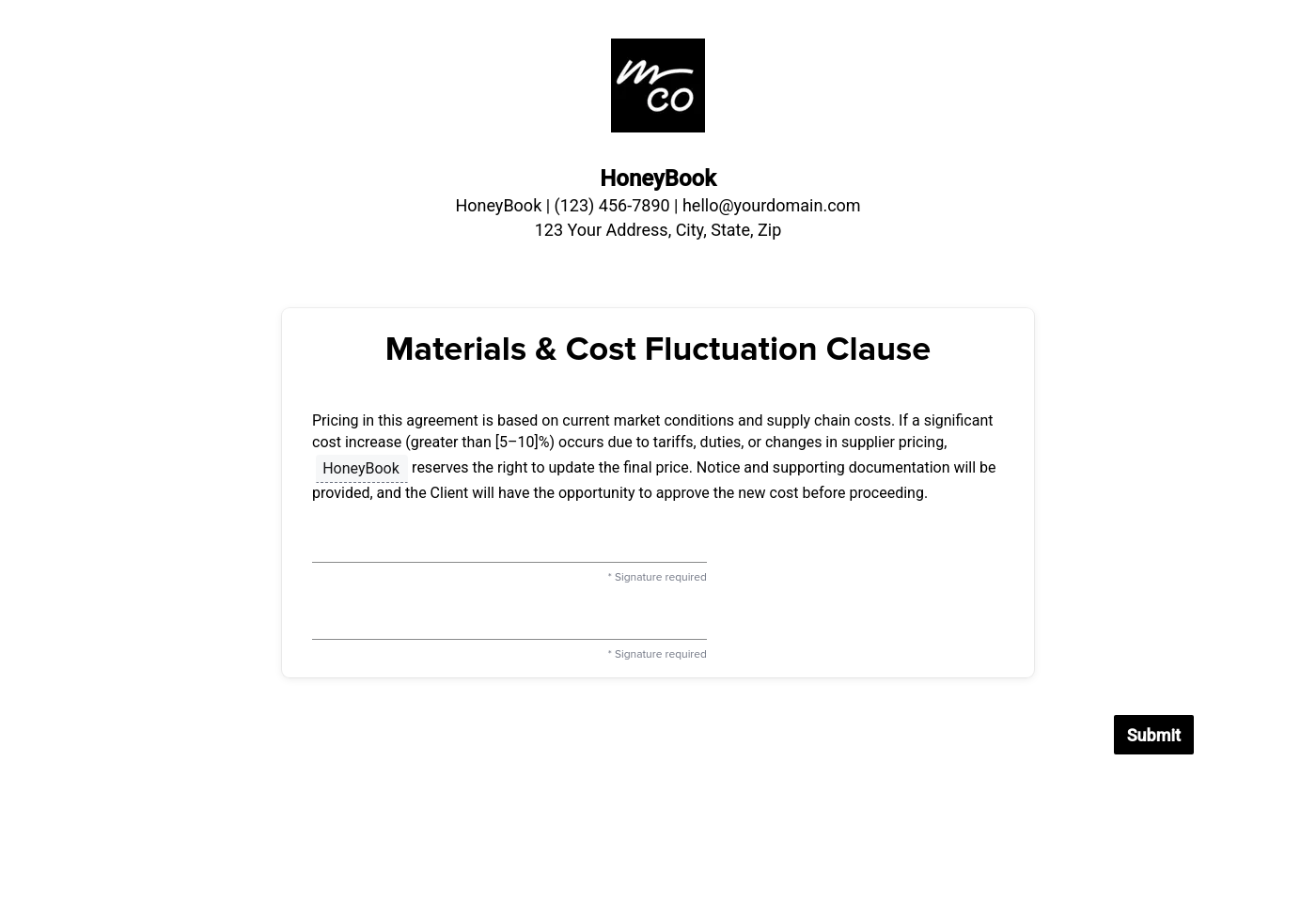 Contract Clause