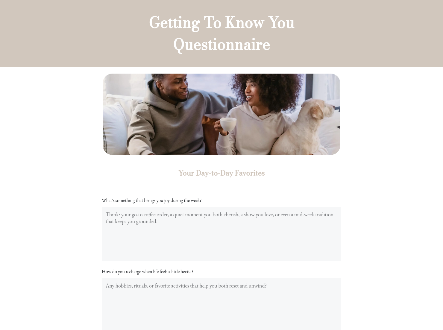 Day-To-Day Questionnaire