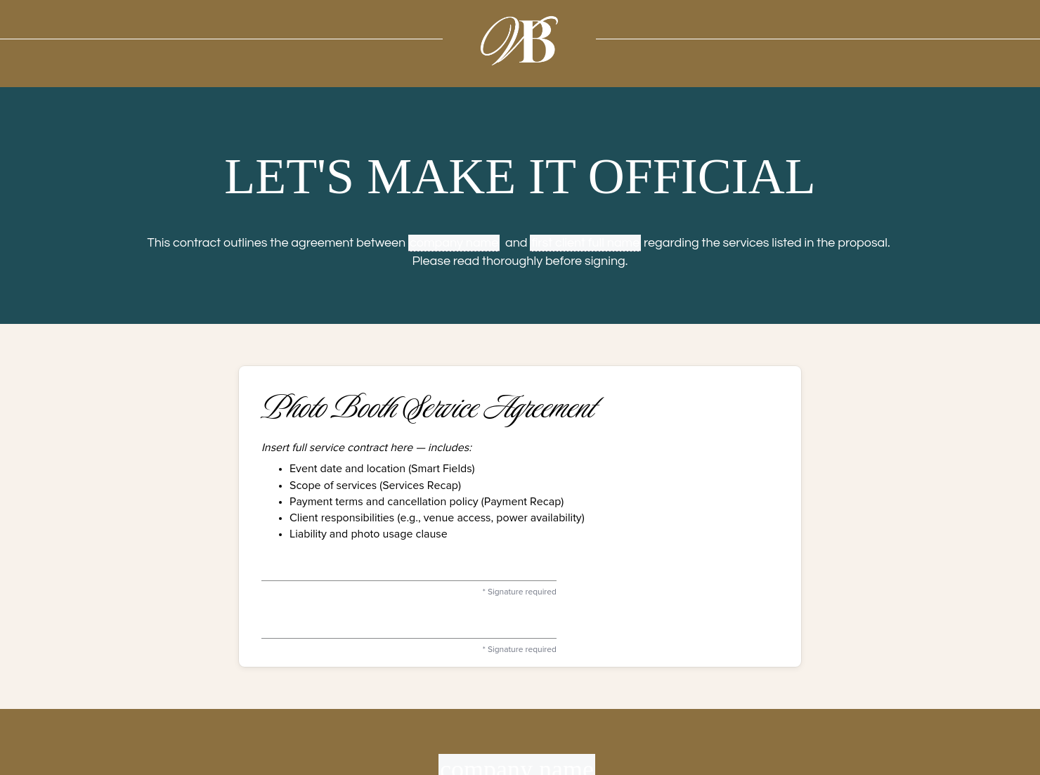 Contract Outlines